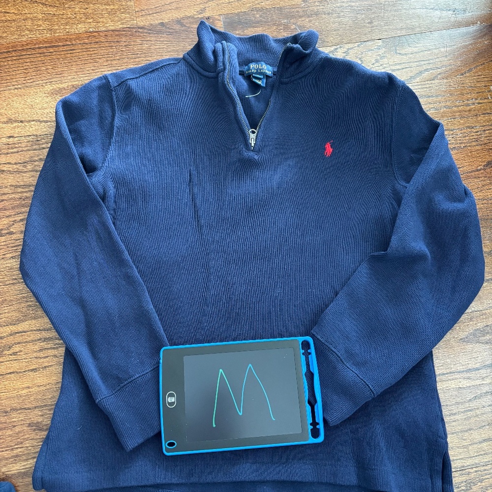 Boys Polo Quarter Top Size Medium